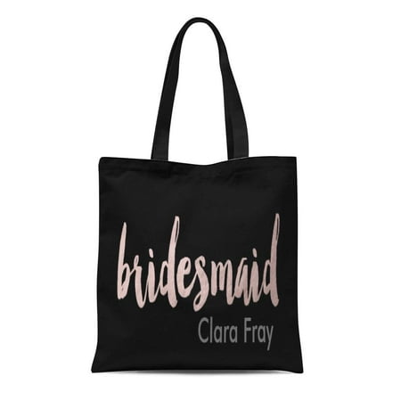 ASHLEIGH Canvas Tote Bag Wedding Modern Rose Gold Bridesmaid Elegant Clear Adding Name Reusable Handbag Shoulder Grocery Shopping