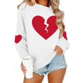thumbnail image 4 of Valentine Sweatshirts For Women Cotton Couples Heart Graphic Crewneck Pullover Soft Fashion Valentines Shirts, 4 of 9