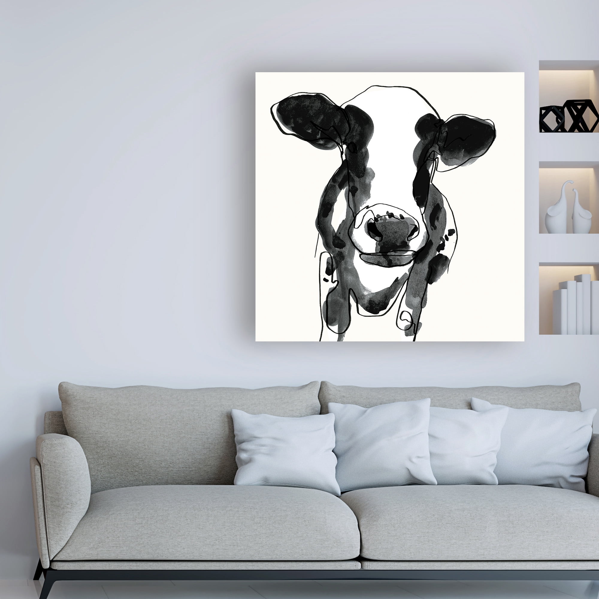 Trademark Fine Art 'Cow Contour II' Canvas Art by Victoria Borges