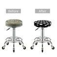 thumbnail image 5 of Kll Black And White Polka Dot Round Bar Chair Cushion Cover 12 Inch,Bar Stool Protector With Elastic, Soft Washable, 5 of 7