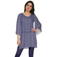 thumbnail image 1 of Moomaya Robe Tunique Mini à Manches Kimono Imprimées à Col Rond pour Femmes Vêtements, 1 of 5