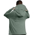 thumbnail image 5 of Trgacdwlo Ice Silk Women's Sun Protection Jacket Hoodie Clothing with Wide Brim Quick Dry Cooling Rash Guard Zip Up Fishing Shirt Green, 5 of 5