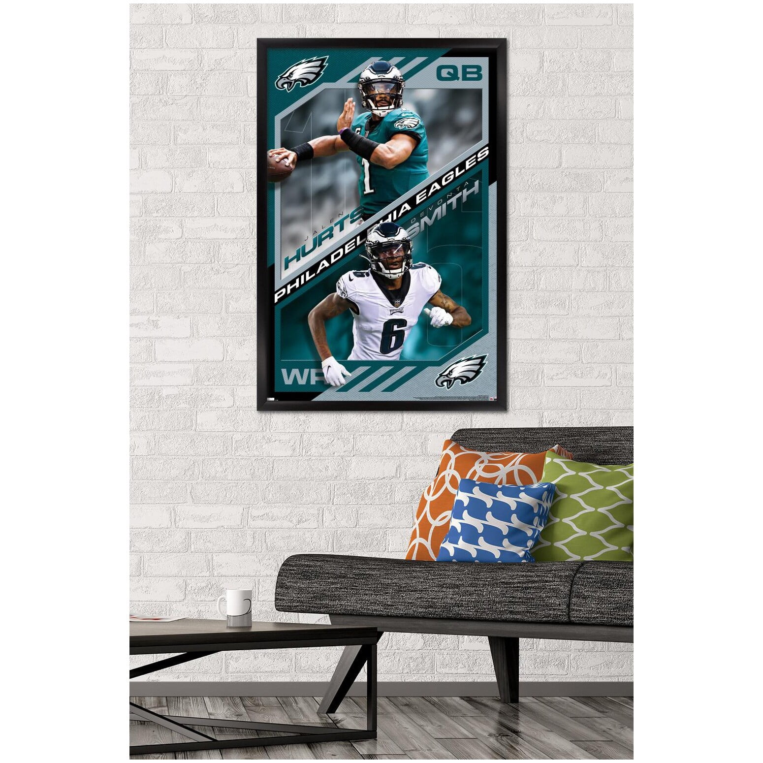 NFL Philadelphia Eagles - Dynamic Duo 21 Wall Poster, 22.375" x 34", Framed
