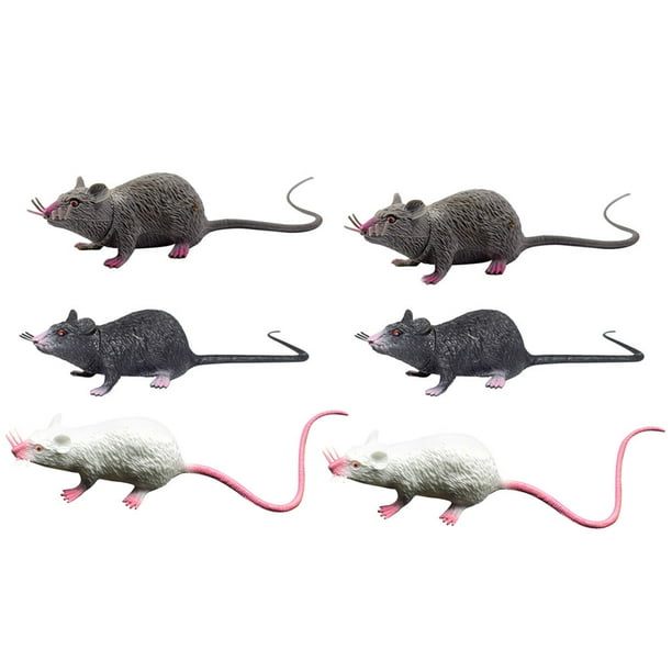 OUNONA Mouse Fake Prank Looking Mice Model Scary Dead Rubber Rats Small