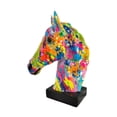 thumbnail image 2 of Estatua de cabeza de caballo, figura de resina para decoración de habitaciones, ideal para negocios. Estilo D, 2 of 9