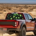 thumbnail image 3 of SEANATIVE St. Patrick's Day Decor Truck Rear Window Graphic Decal Printed Full Coverage Graphic Sticker Auto Rear Window Film for Pickups Trucks (66.9 x 22.4 Inch), Shamrock Leaf Green Black, 3 of 7