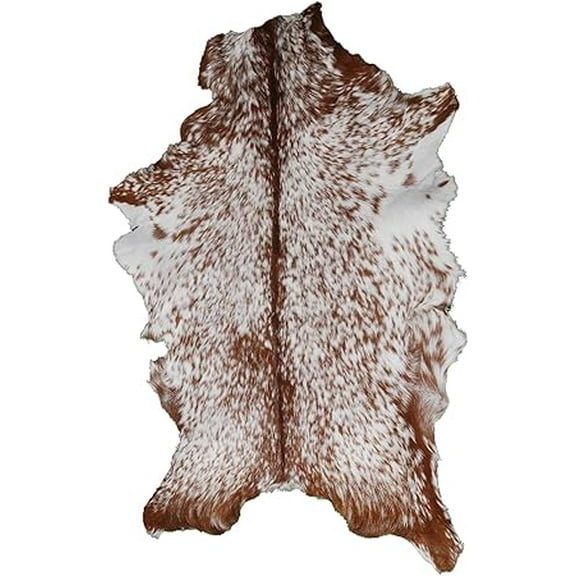 Black & White Goat Skin Rug, Premium Hair on Leather Hide Rug | Genuine Goat Hide Rug Throw for Cozy Living Rooms, Bedrooms, and Modern Home Interior Spaces