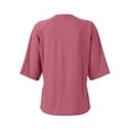 thumbnail image 4 of Domuza Mastectomy Shirts with Drain Pockets Women Post Shoulder Surgery Short Sleeve Shirts Chemo Port Adaptive Top Chemotherapy Must Haves Vermilion 3XL, 4 of 4