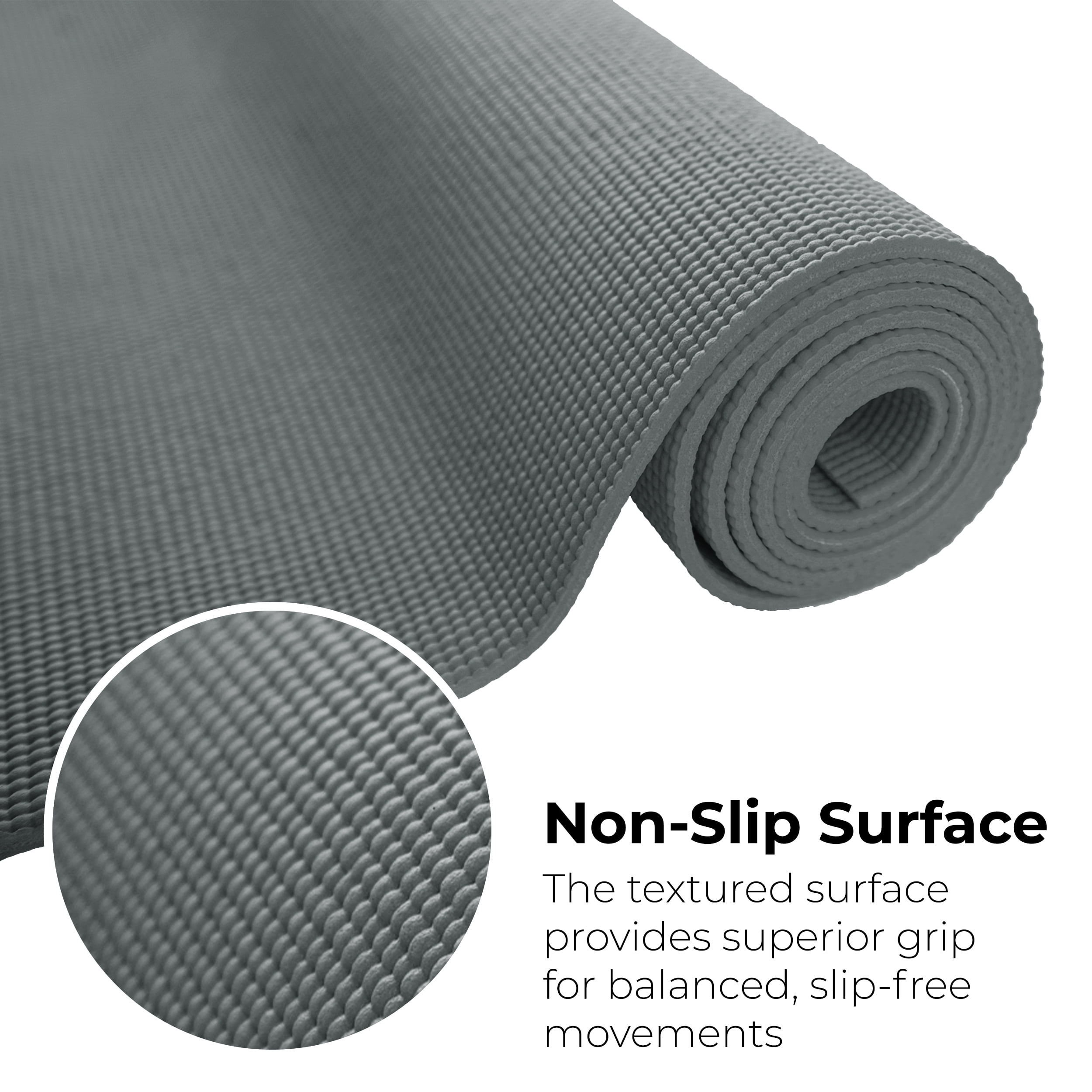 Hello Fit Yoga Mats, Bulk 20 Pack, 68x24x1/8 inches, Affordable Exercise  Gym Mats with Non-Slip Texture, Easy to Clean, Assorted