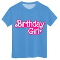 thumbnail image 3 of Kiijoy Little Girls Birthday Tee Letter Print Short Sleeve Crew Neck T-Shirt, Sizes 6-7, 3 of 3