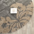 thumbnail image 2 of Safavieh Florida Shag Collection SG458-8013 Tapis Rond Gris et Beige (Diamètre 4 Pieds), 2 of 2