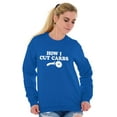 thumbnail image 3 of How Cut Carbs Cutter Foodie Pizza Unisex Plus Size Sweatshirt Brisco Brands 4X, 3 of 6