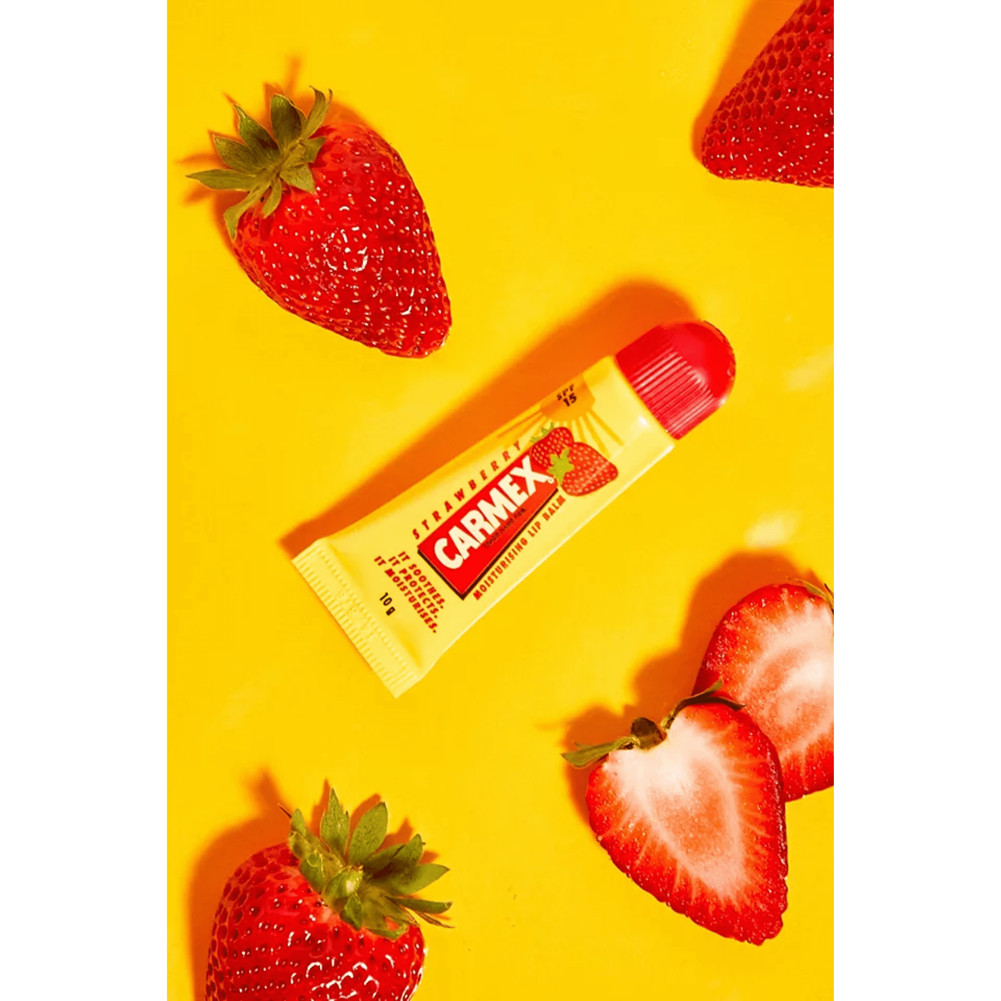 Carmex Classic Medicated Strawberry Flavor Tubes .35 Oz. (Pack of 12)