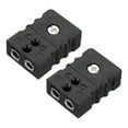 thumbnail image 1 of Uxcell J Type Thermocouple Wire Connectors Female Plug Adapter Temperature 220C Black 2pcs, 1 of 6