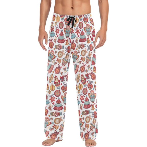 GZHJMY Christmas Nutcracker Pajama Pants for Men, Lounge Pants Lightweight Men Pajama Bottoms with Drawstring Pockets, Christmas New Year Birthday Gifts, Medium