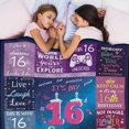 thumbnail image 5 of 16th Birthday Presents for Girls Throw Blanket 50"x60" Sweet 16 Presents for Girls Flannel Blanket for Couch Bed 16th Birthday Decorations for Girls Best Teenage Girl Presents, 5 of 6