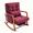 Wine Red, variant on Homefun Corduroy Rocking Chair Wood Frame with Footrest Adjustable Back Storage Pocket for Nursery Living Room,Green