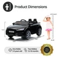 thumbnail image 6 of Outfunny Electric Car for Kids, Licensed Audi 6V Ride on Toy Car for Toddlers with Remote, Bluetooth - Black, 6 of 9
