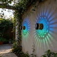 thumbnail image 5 of XINGXIANG Decorative Solar Mandala Lights, Metal Solar Powered Outdoor Deck Step Wall Lights, Mandala Theme Waterproof Fence Light for Garden Post Patio Backyard Yard Decor(B), 5 of 7