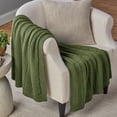 thumbnail image 2 of Mainstays Windowpane Throw Blanket, Mossy Green, 50 x 72 in, 2 of 5