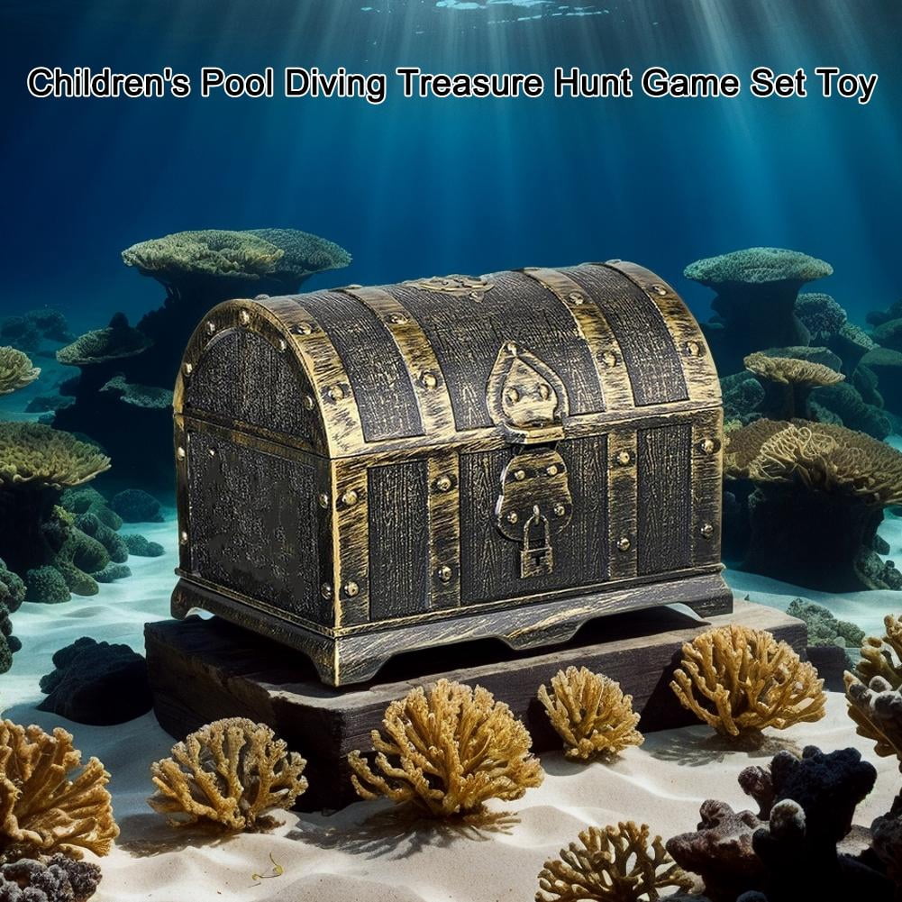 147 Pieces Pirate Treasure Chest Toy Box with Lock and 1 Treasure Map 100 Colorful Gems Earrings 2 40 Skeleto 4 Pirate