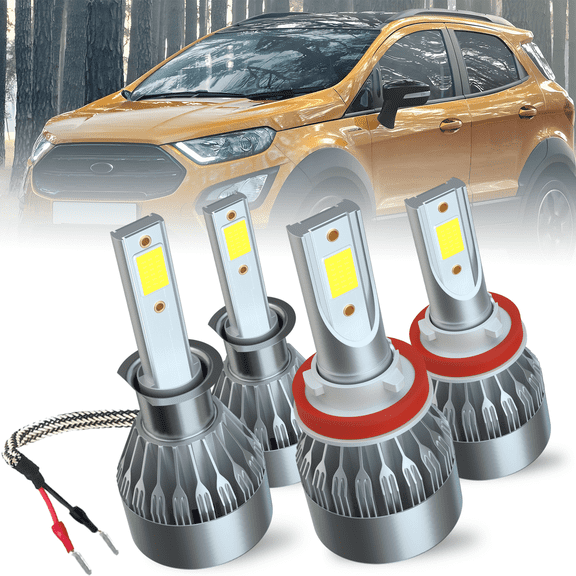 Fits 2021 Ford Ecosport LED Headlight Bulbs H1 H11 High Low Beam Replacement Set