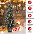 thumbnail image 3 of 6FT Potted Christmas Tree with 140 Warm LED Lights - Artificial Outdoor Festive Decorations with Ninja Light Box and Chalk Tree Body, 3 of 7
