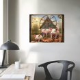 thumbnail image 3 of ARISTURING Farm Pig Wall Art Window Simply Blessed Cute Pigs Pictures Wall Decor Farmhouse Animal Pig Canvas Print Painting Rustic Funny Pig Decor Artwork For Bedroom Living Room Framed Ready to Hang, 3 of 4