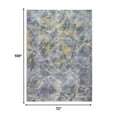 thumbnail image 3 of 6â€™ x 9â€™ Gray Gold Abstract Rings Area Rug, 3 of 5
