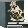 thumbnail image 2 of Matashi 24K Gold Plated Zodiac Figurine Aries Design with Crystal Accents Astrological Decorative Tabletop Display – Single Piece, 2 of 7