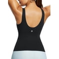 thumbnail image 3 of BALEAF Freeleaf Longline Sports Bras for Women, Wirefree 3D Molded Cup Tank Tops, Medium Impact Yoga Workout Running Bra Black L-XL, 3 of 6