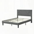 thumbnail image 4 of Full Size Upholstered Platform Bed Frame with Headboard, Easy Assembly Included, No Box Spring Needed, Gray, Fits All Mattress Types, 4 of 9