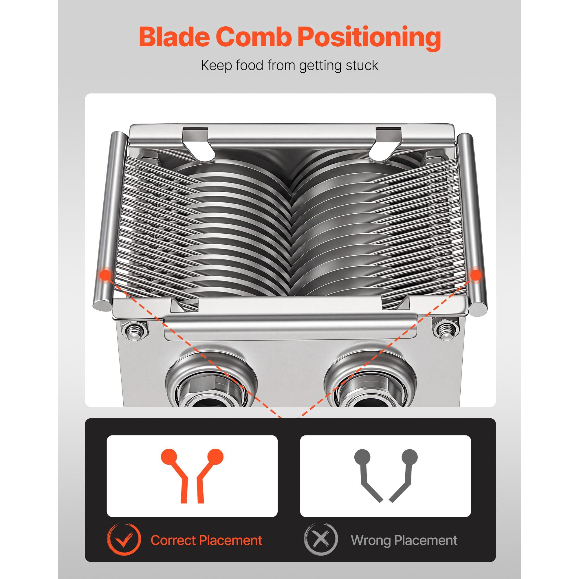 Commercial Meat Slicer Blades 26-Piece, 7mm Thickness, Stainless Steel, for Boneless Meat Soft Vegetables
