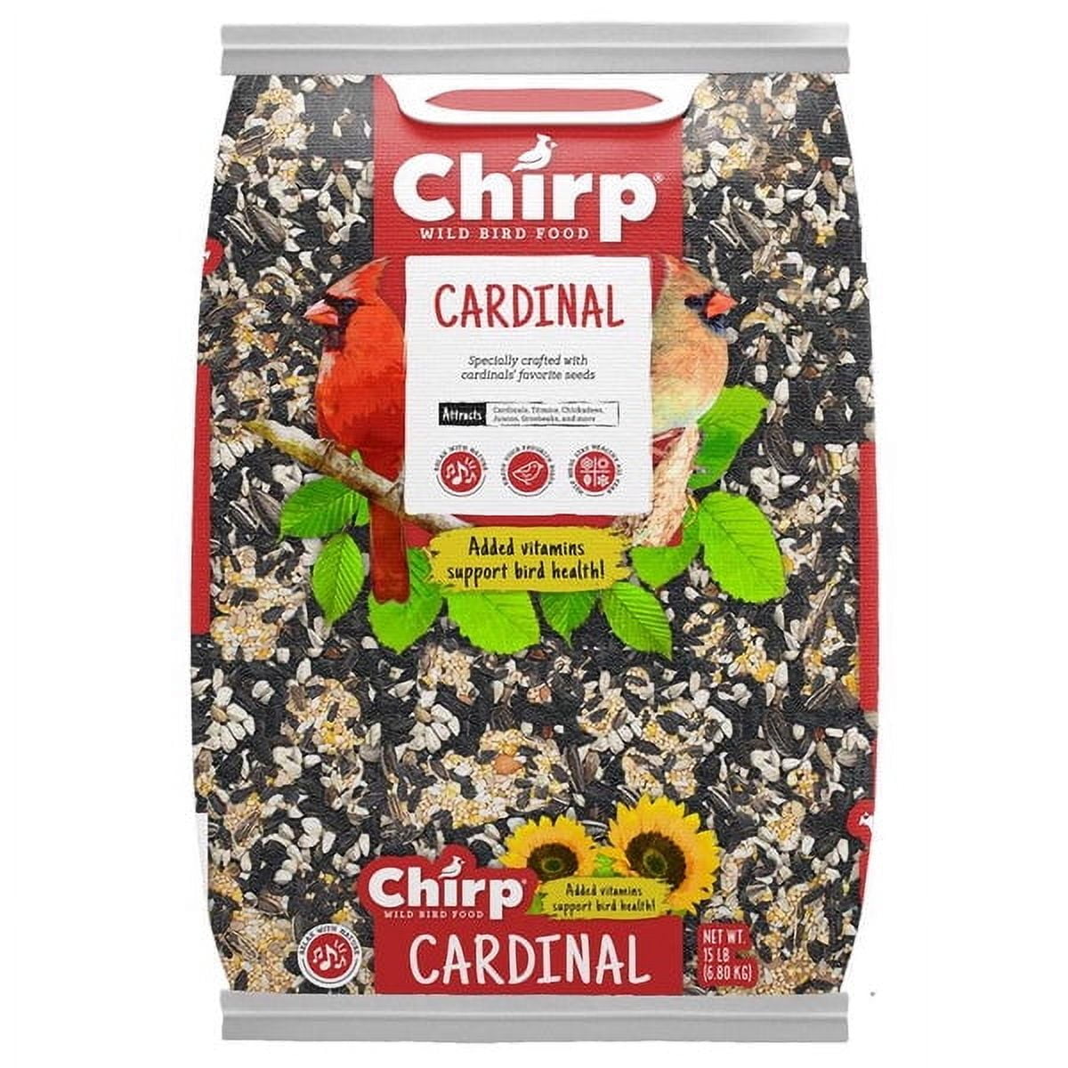 Chirp 15 lbs Cardinal Wild Bird Black Oil Sunflower Wild Bird Food