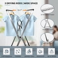 thumbnail image 2 of Clothes Drying Rack,Heavy Duty Stainless Steel Garment Rack,Adjustable and Foldable Laundry Drying Rack for Indoor Outdoor Drying Rack Clothing with 20 Windproof Hooks (Silver, 79"), 2 of 4