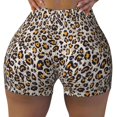 thumbnail image 2 of Fotbe Leopard Shorts Sin Costuras – Shorts Deportivos de Cintura Alta para Mujer, Elásticos para Gimnasio, Yoga, Running o Ciclismo-Medium, 2 of 8