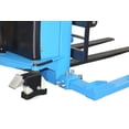 thumbnail image 2 of Semi-Electric Pallet Straddle Stackers, Powered Lift Trucks Forklifts with Adjustable Forks & Support Legs - 118" Raised MAX Height, 42"L X 8.3"-33" ADJ. Width Fork, Loading 3300 Lbs. Capacity, 2 of 7