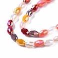 thumbnail image 3 of 4.5x3mm Electroplate Glass Beads Strands AB Color Plated Faceted Rice Brown, 3 of 3
