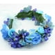 thumbnail image 2 of Diadema de Flores JanHm Corona Floral Tocado Boho Azul, 2 of 4