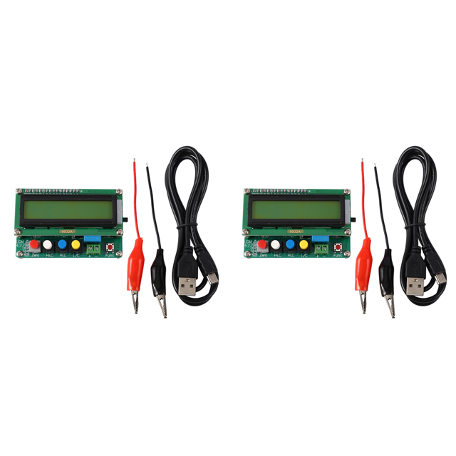 2X Lc100-A Testeur de Capacité d'Inductance Numérique LCD Haute Précision L/C 1Pf-100Mf + Clip de Test