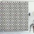 thumbnail image 1 of Ambesonne Modern Shower Curtain, Geometric Antique Border, 69"Wx70"L, White and Army Green, 1 of 3