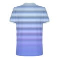 thumbnail image 4 of Zekutng Mens T-Shirts Striped Printed Crew-Neck Short-Sleeve Casual Shirt,Sizes M-3XL, 4 of 5