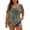 Army Green, variant on Plus Size Blusas Elegantes Para Mujer, Plus Size Blusas Elegantes Para Mujer, Plus Size Cold Shoulder Print Loose Short Sleeve Tee Fashion Commute Daily Wear, Sky Blue 2XL