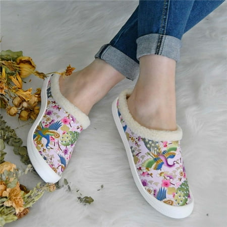 

Women s Flat Bottomed Low-cut Canvas Shoes One-foot Lazy Version Casual Flat Non-slip Cotton Slippers