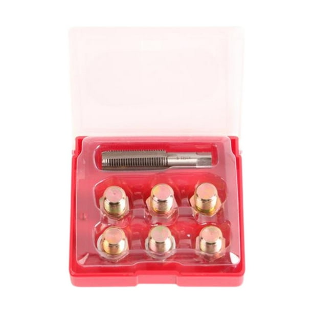 Kit de reparación de roscas de tapón de drenaje de aceite Herramienta para volver a enhebrar tornillos del cárter de aceite Premium Fácil de instalar M15x1.5