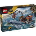thumbnail image 3 of LEGO Jurassic World Mosasaurus Dinosaur Boat Attack - Building Toy for Boys & Girls, Ages 7+ - Dinosaur Toy for Kids with 3 Minifigures - Gift for Birthdays - 77983, 3 of 8