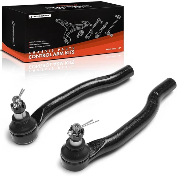 A-Premium 2 x Front Outer Tie Rod Ends, Compatible with Honda Pilot 2003-2008 & Acura MDX 2001-2006
