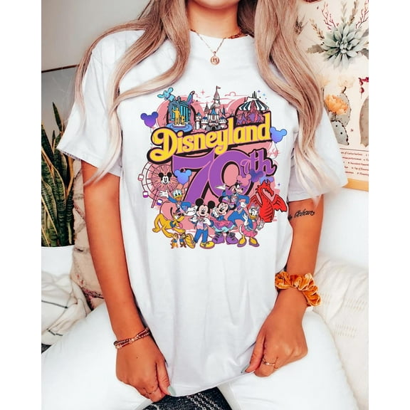 Disneyland Resort 70th Anniversary Mickey And Friends Shirt, Disneyland Matching Family Shirt, Disneyland 70 Years Platinum Celebration Tee