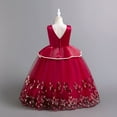 thumbnail image 6 of Akiihool Girl Dresses Girls Sleeveless Lace Butterfly Embroidery Princess Pageant Gown Party Evening Dress Wedding Dress For Children Clothes Fashion(RD1,5-6 Years), 6 of 9