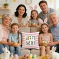 thumbnail image 7 of Easter Decorations Easter Pillow Cover Rabbits Easter Egg Sofa Bedhead Decoration Imitation Linen Pillow Cushion Cover, 7 of 7